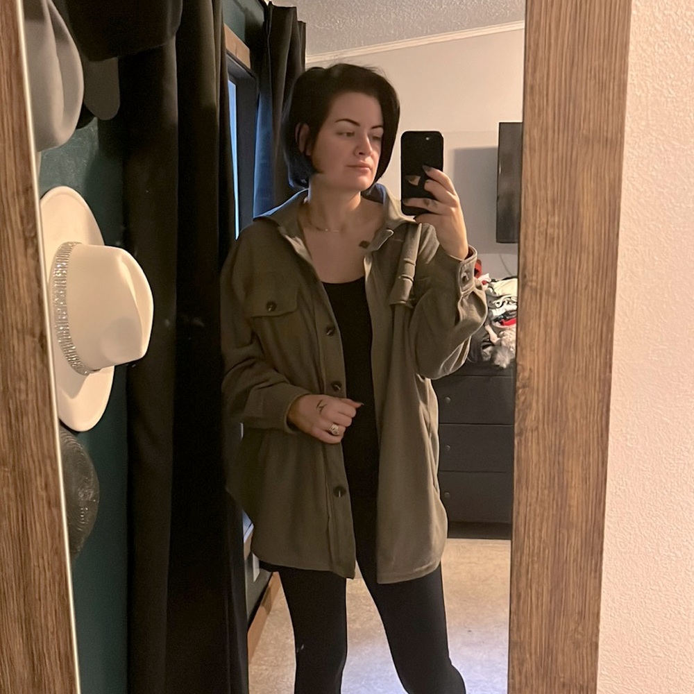 Sage Green Oversized Shacket